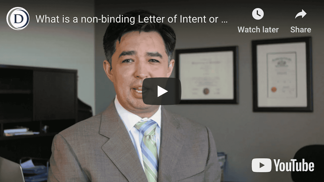 What is a nonbinding Letter of Intent or Term Sheet? Why should I get